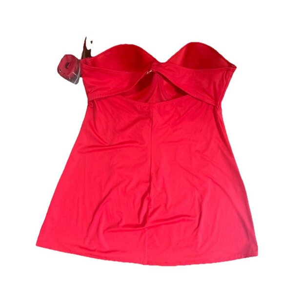 Spanx Women’s Red Dresskini Swimsuit Top, Sz 16, Retro Shaping NWT Coquette - Picture 4 of 7